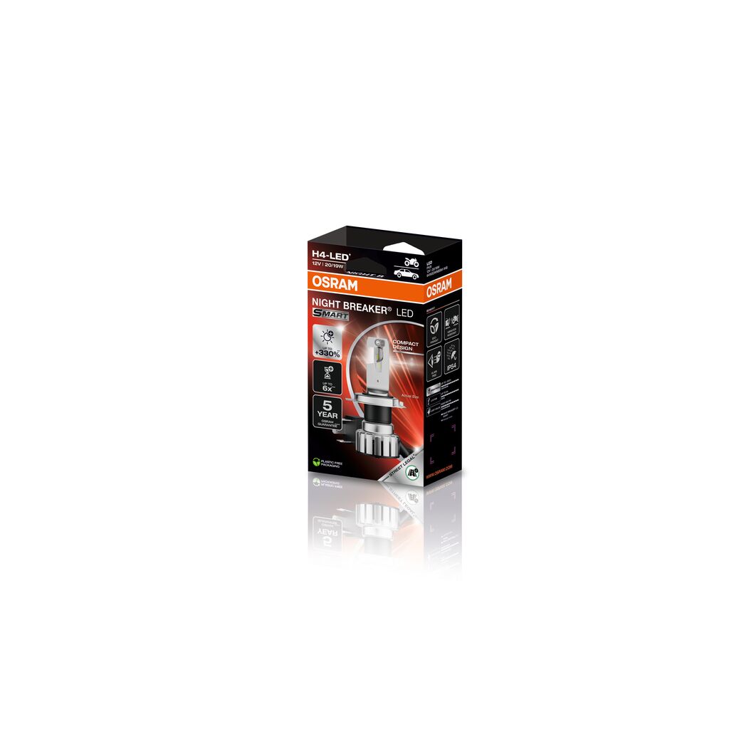 OSRAM 64193DWNBSM-1HB NIGHT BREAKER® LED SMART H4 Glühlampe, Fernscheinwerfer